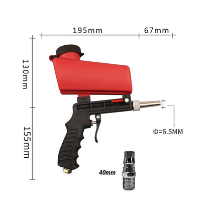 Adjustable Sandblasting Gun 90Psi Portable Sand Blaster Sand Blasting Machine Gravity Small Handheld Pneumatic Blasting Gun Sets