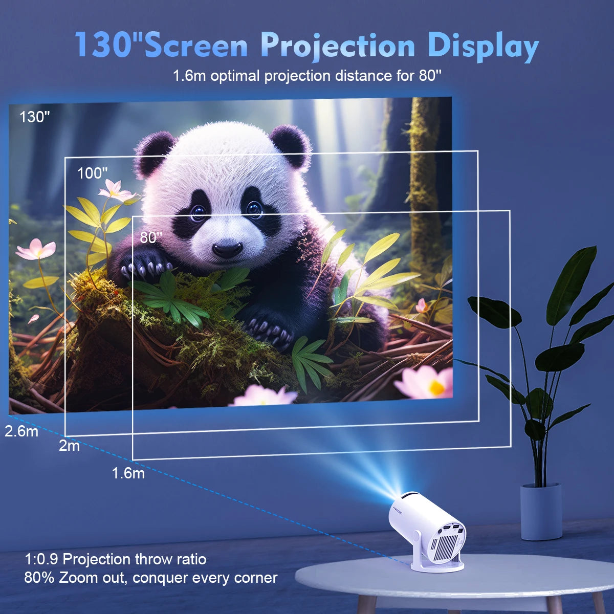 Projector HY300 PRO 4K Android 11 Dual Wifi6 290ANSI Allwinner H713 BT5.0 1080P 1280*720P Home Cinema Outdoor Projetor