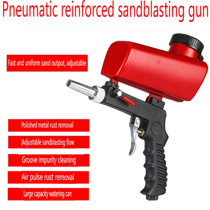 Adjustable Sandblasting Gun 90Psi Portable Sand Blaster Sand Blasting Machine Gravity Small Handheld Pneumatic Blasting Gun Sets