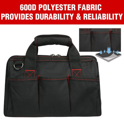 12/14/16/18 Inch Tool Bag 600D Polyester Electrician Shoulder Bag Tool Kits Bag Multi Bag Men Crossbody Bag for Tools